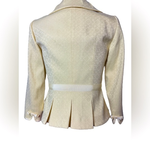 NWT Tahari Levine vintage vibe Petite yellow fitted jacket - Picture 7 of 11